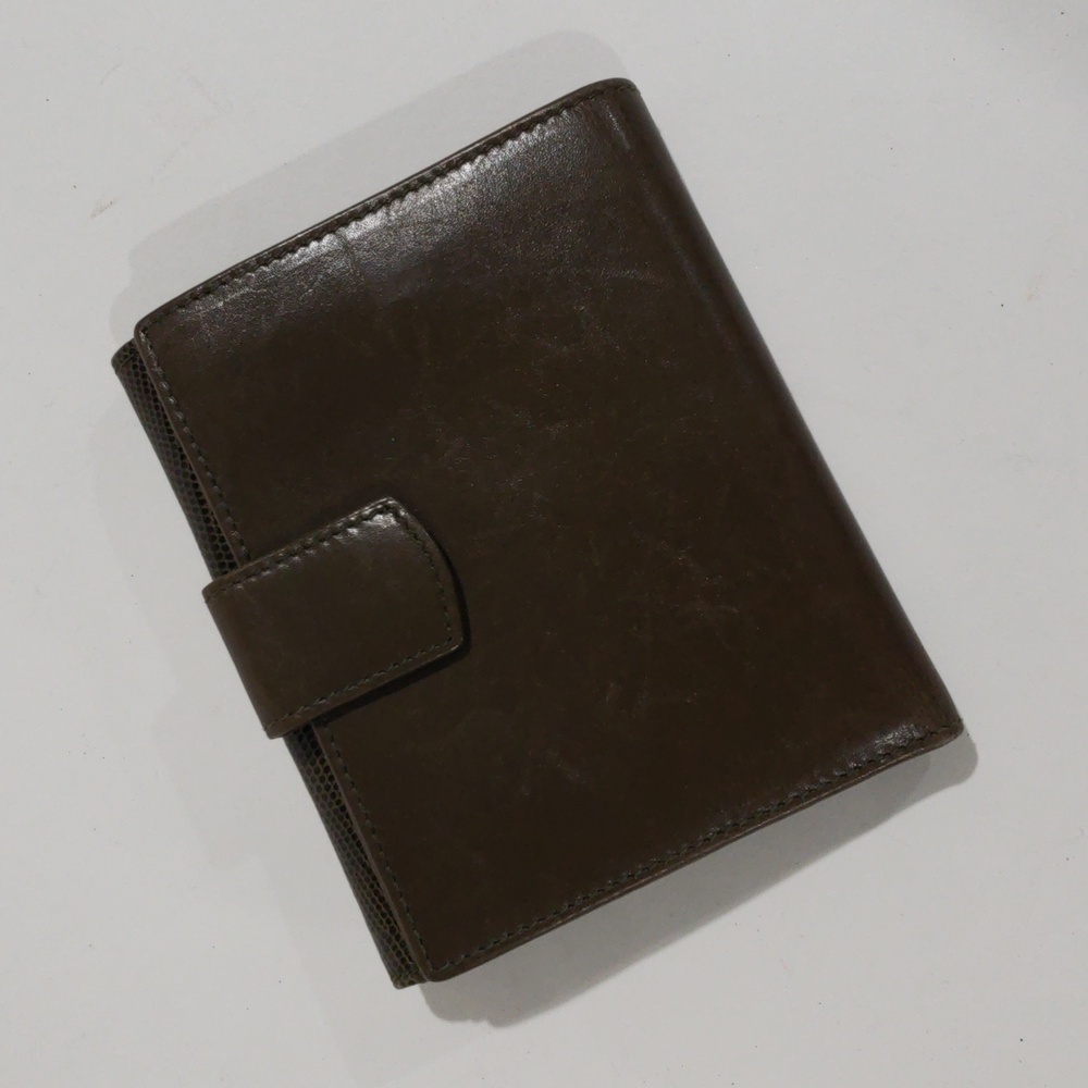 Salvatore Ferragamo Brown Leather Vintage Bi-Fold Wallet – Gancini Luxury Closur - Picture 5 of 14